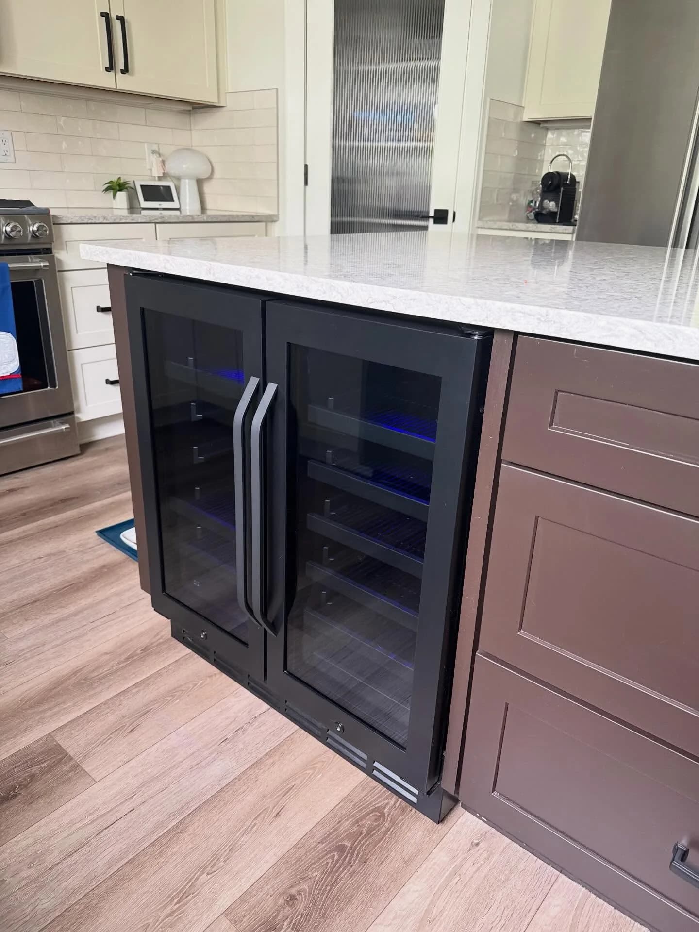 Wine Fridge Island Cutout, after photo 1